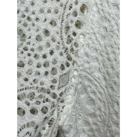 Leo & Nicole Plus XXL Peasant Blouse Lace Boho Cottagecore Cream Tunic Top - Picture 9 of 13